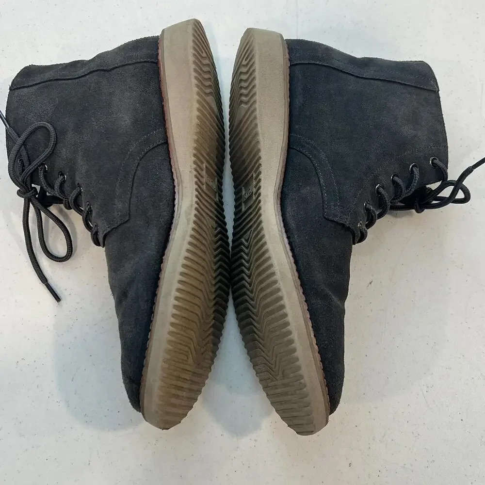TOMS Mens Boot Porter Charcoal Gray Suede Boots Suede Boots Lace Up Mens sz 12 - Picture 3 of 9